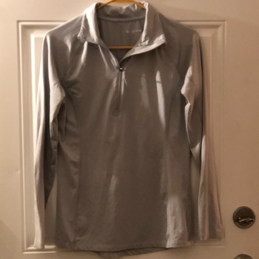 Light Gray Half Zip; Athletic Wear